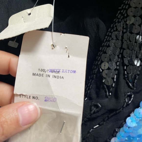 NWT vintage sequin butterfly top - Picture 5 of 7